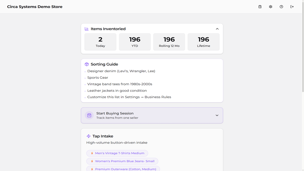 CircaOS dashboard